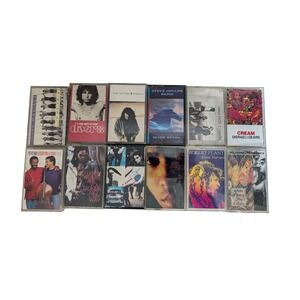 Vtg Mixed Lot Cassette Tapes Rock Pop 90s U2 Lenny Kravitz 10,000 Maniacs 12pc